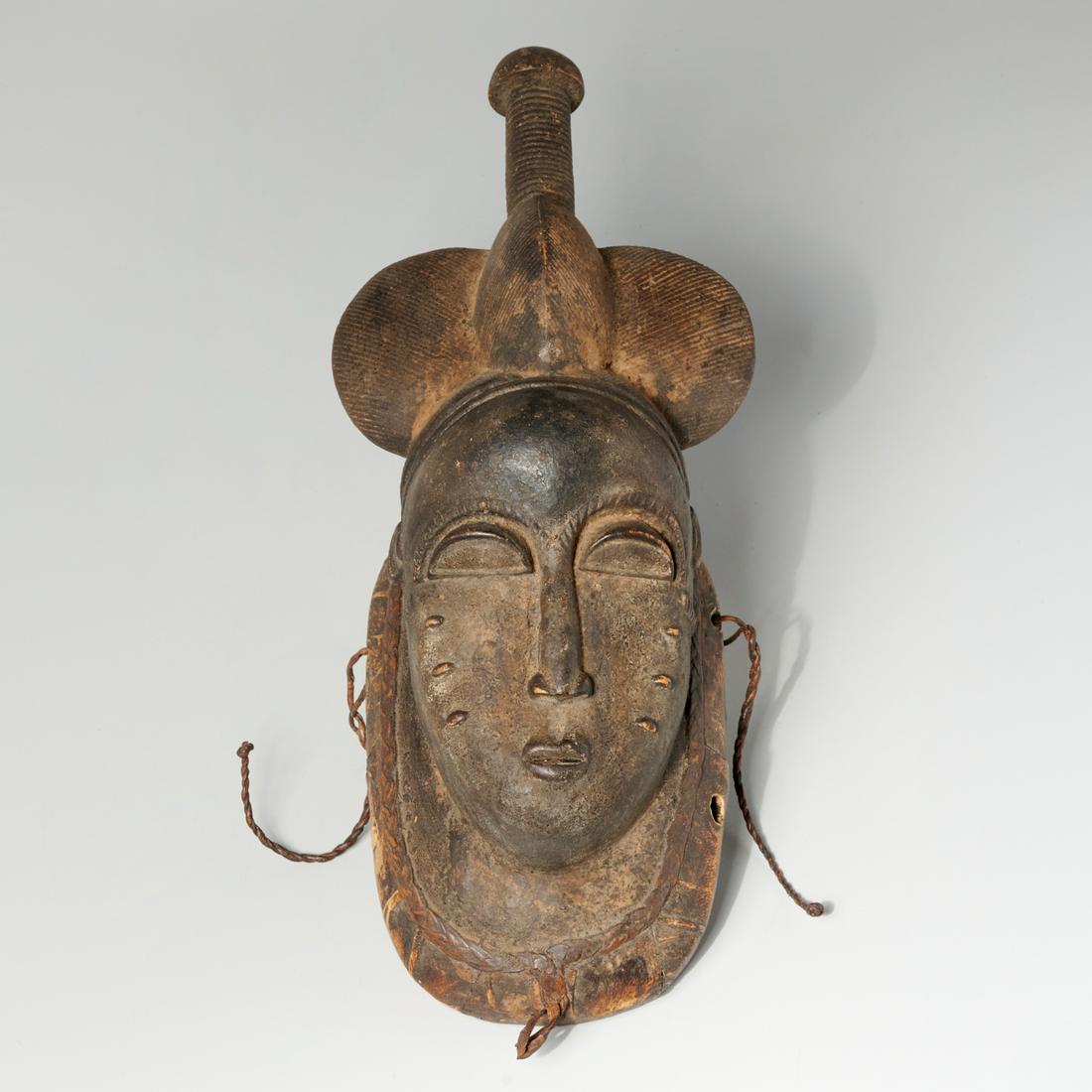 Baule Peoples, wood and leather mask (1 of 5)