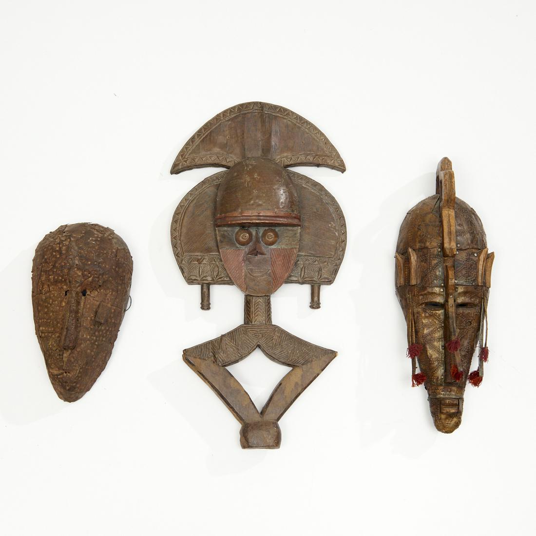 (3) African carved wood and metal artifacts (1 of 7)