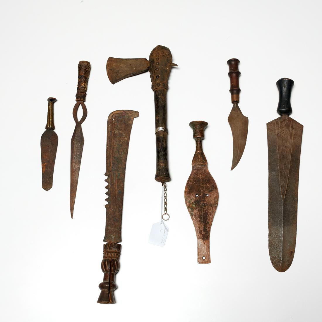 Group (7) African knives and tools (1 of 5)