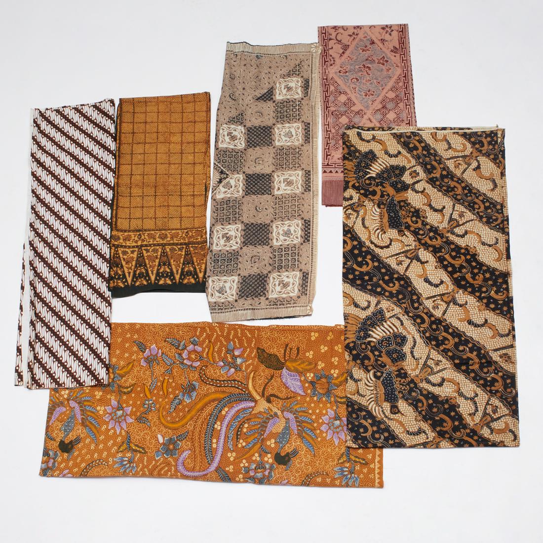 Group (6) Indonesian batik textiles (1 of 5)
