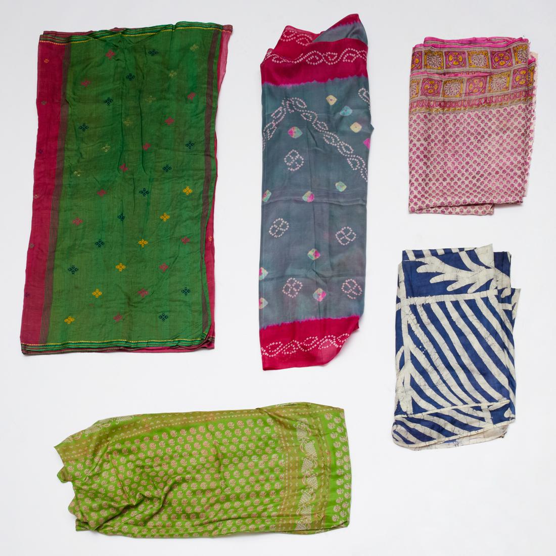 Group (5) Indian silk saris (1 of 6)
