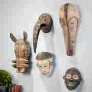 Group (5) West African style masks (1 of 8)