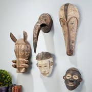 Group (5) West African style masks (1 of 8)