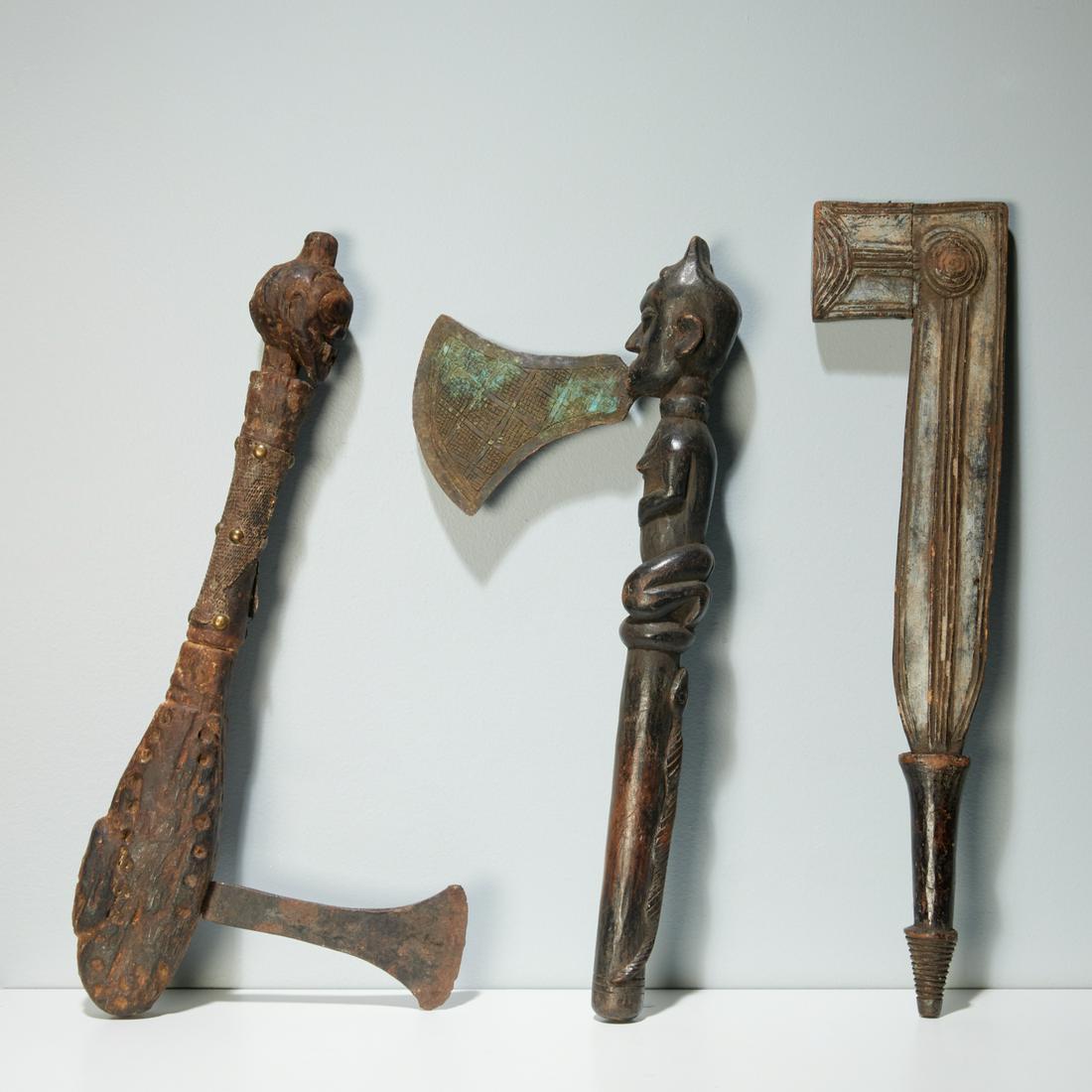 (3) African ceremonial axes (1 of 6)