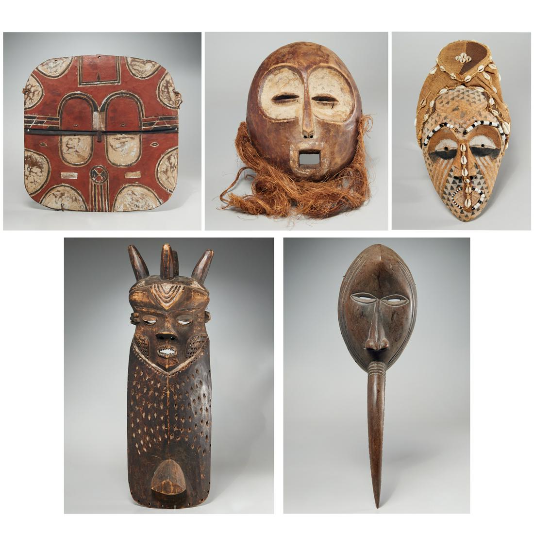 Group (5) African style masks (1 of 8)