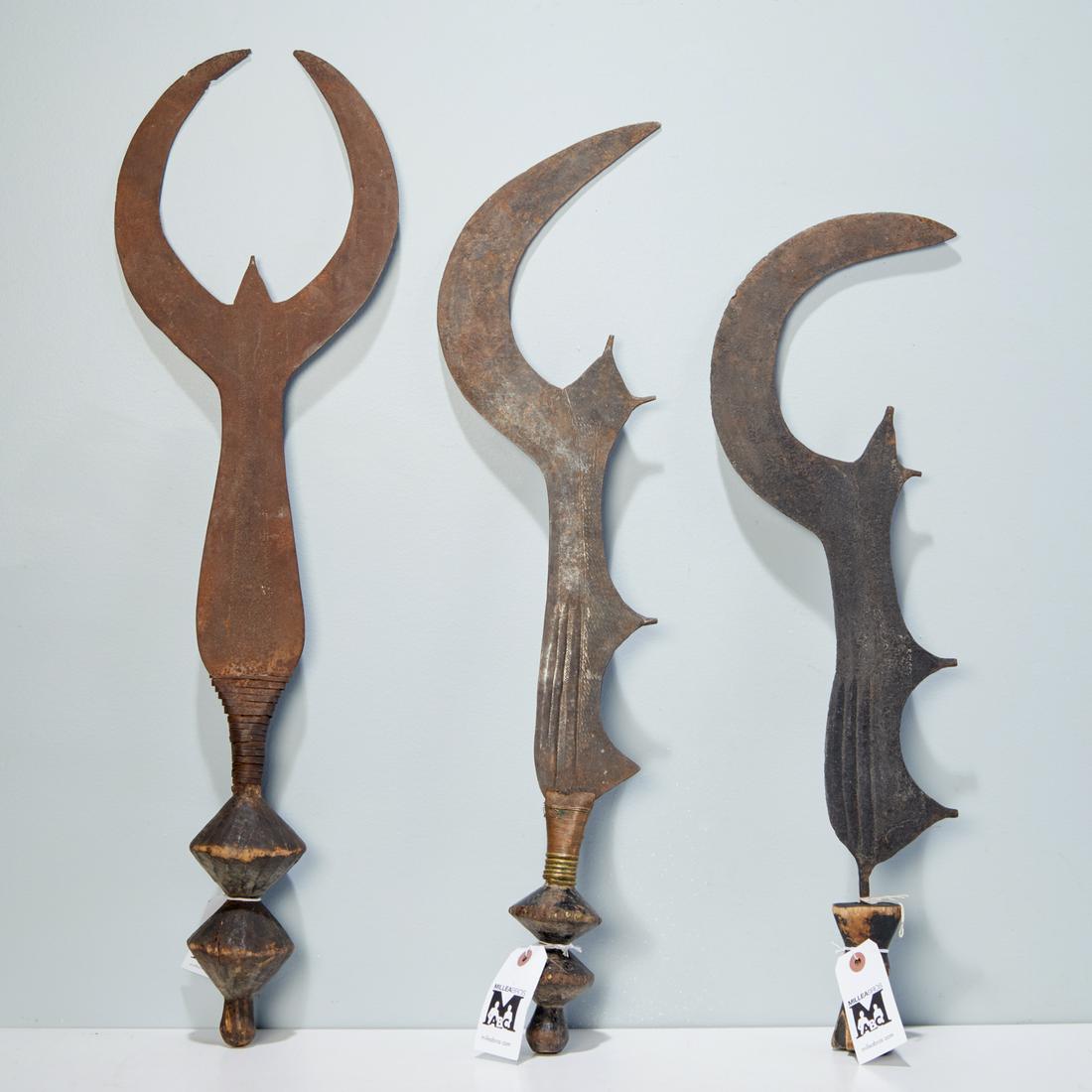 Group (3) Ngombe sickle executioner blades (1 of 5)