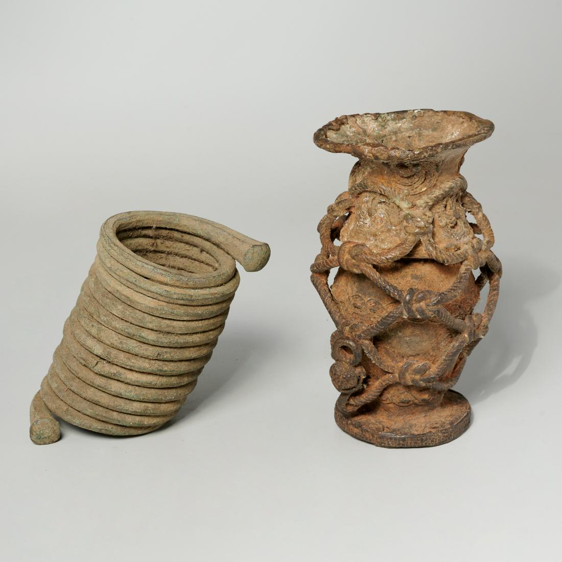 Igbo Peoples, coil currency and vessel (1 of 5)