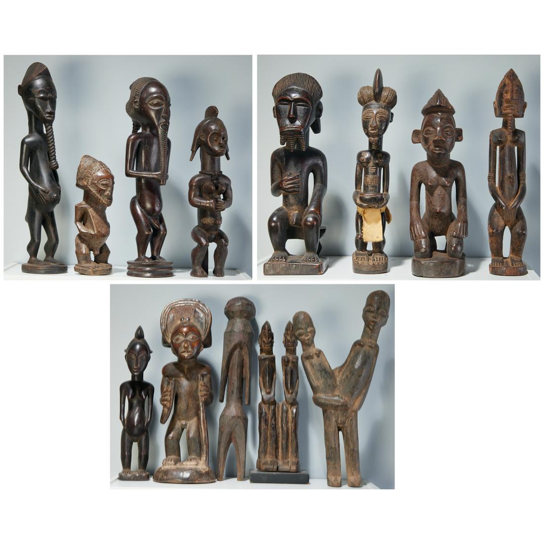 Collection (13) mixed African style wood figures (1 of 7)