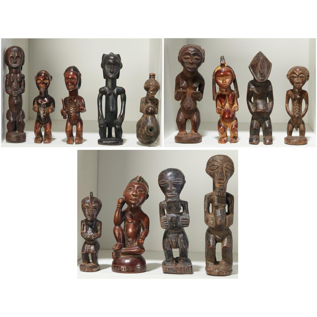 Group (13) nicely carved African figures (1 of 3)