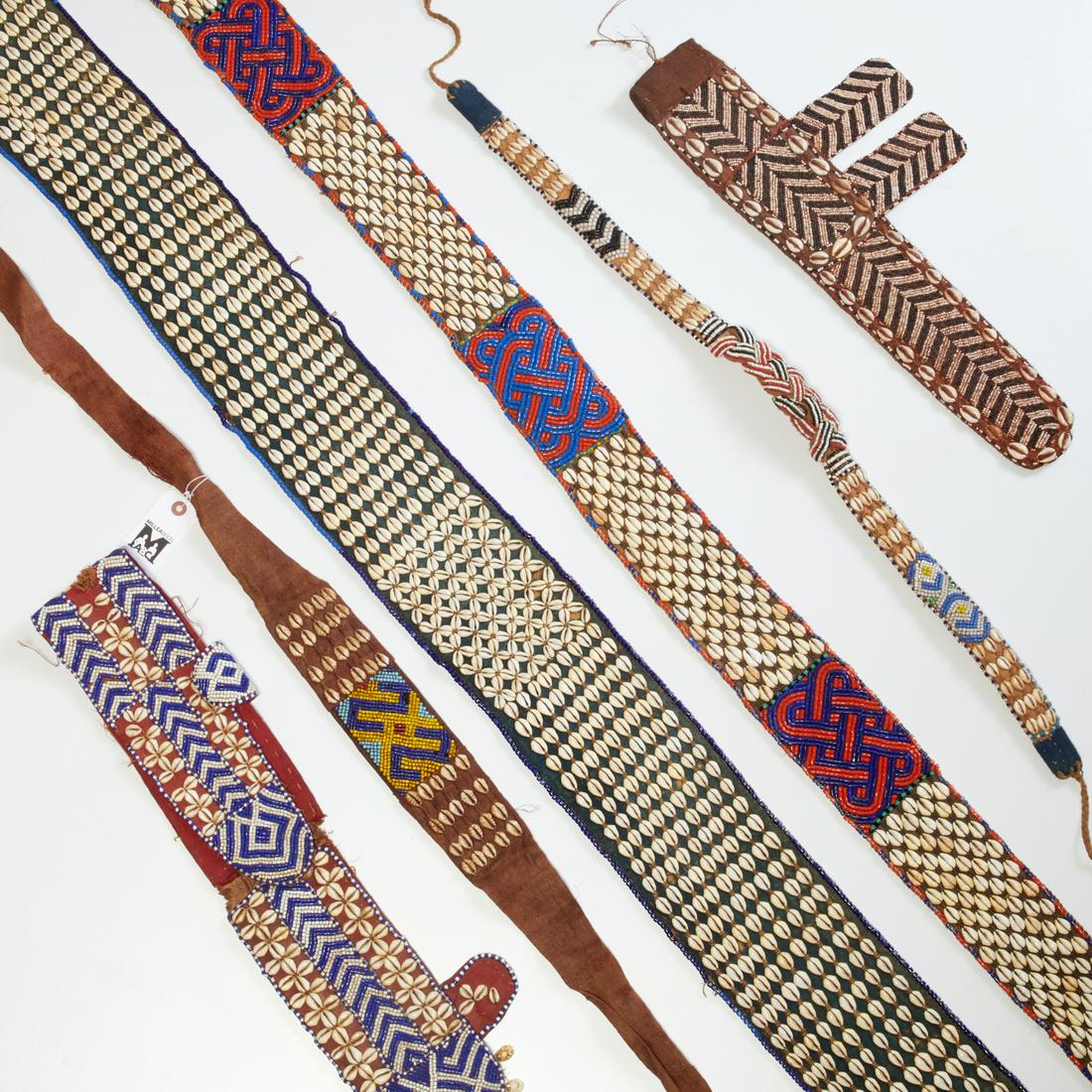 Kuba Peoples, (6) bead and cowry shell belts (1 of 7)