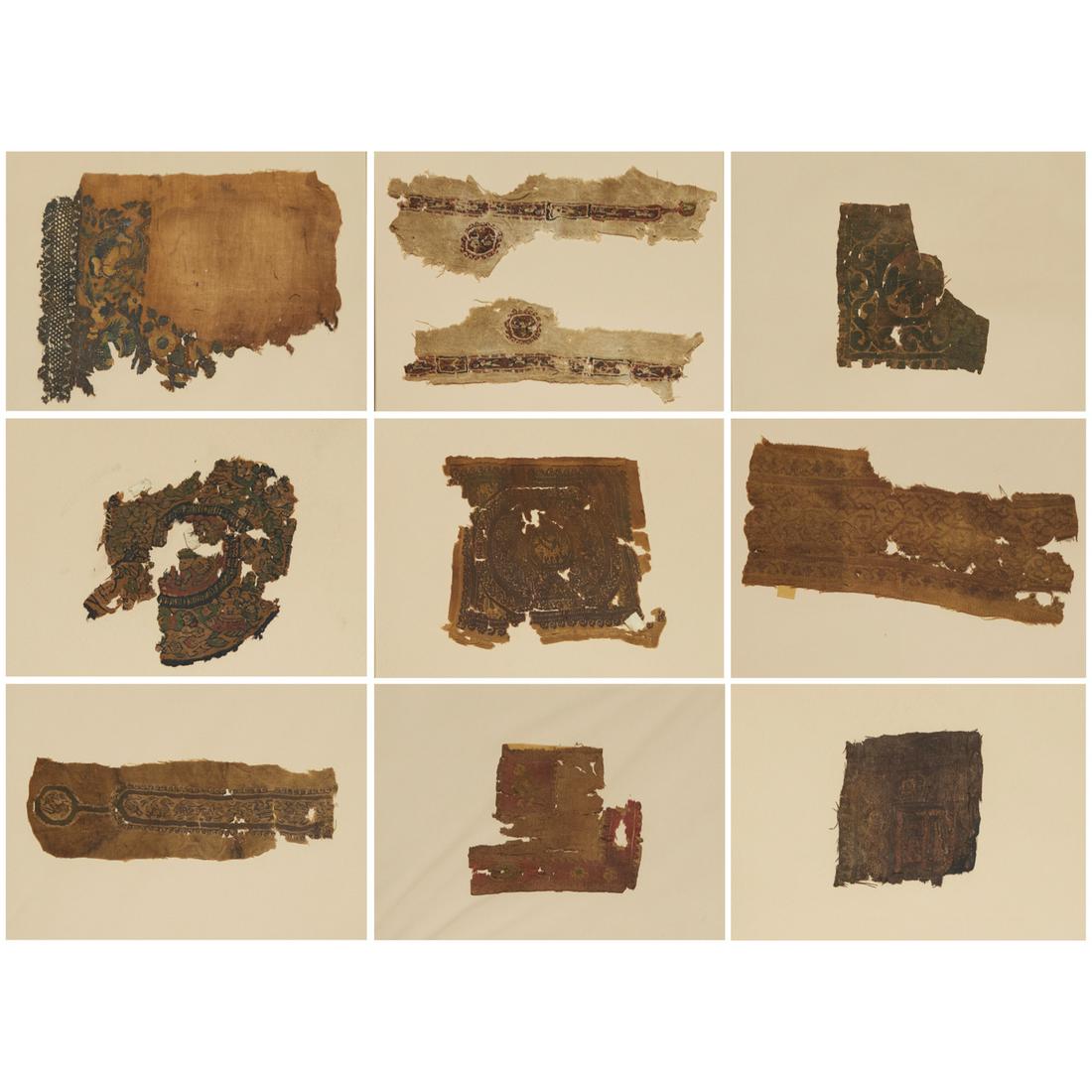Group (10) Coptic textile fragments (1 of 5)