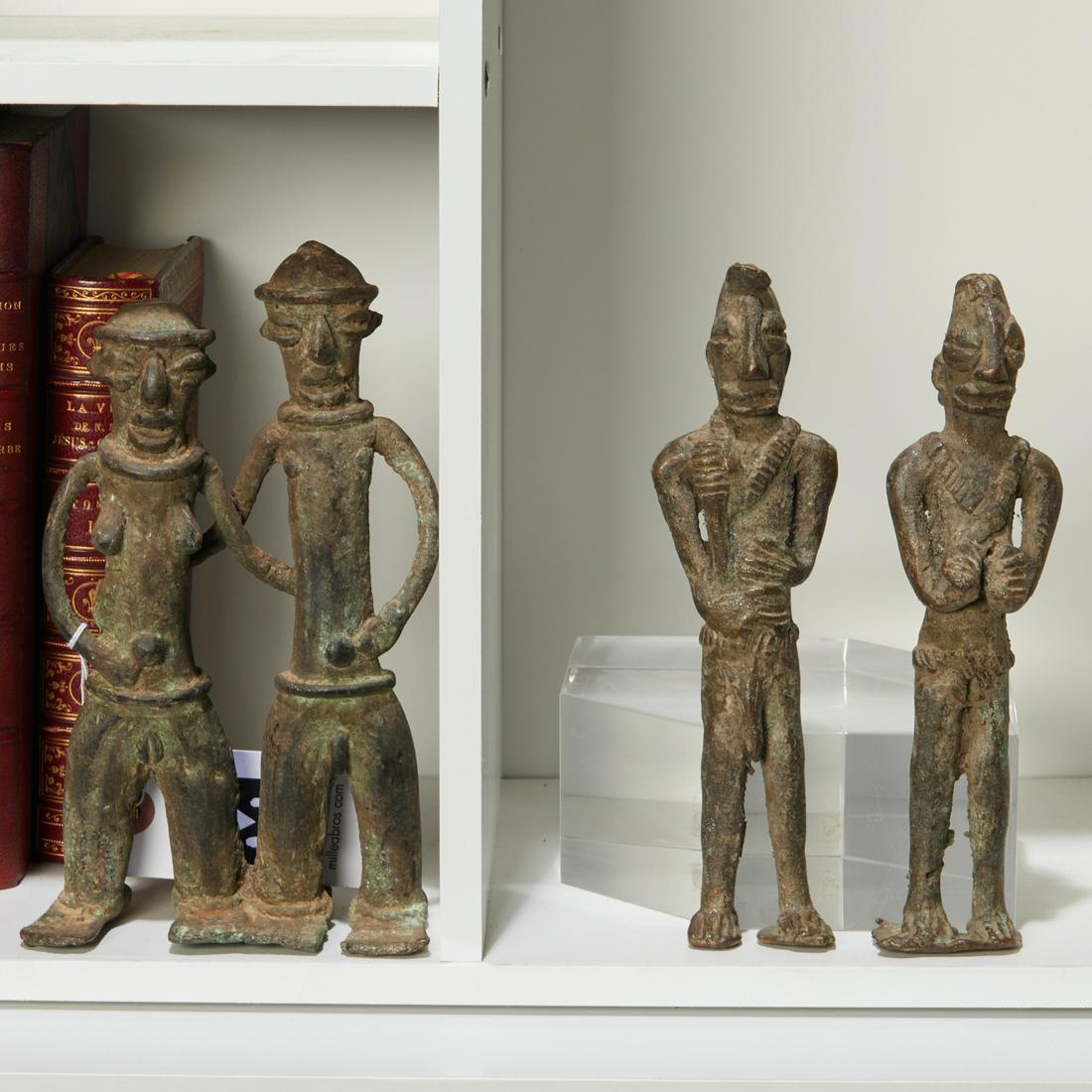 Chad/Burkina Faso, (3) copper alloy figures (1 of 6)