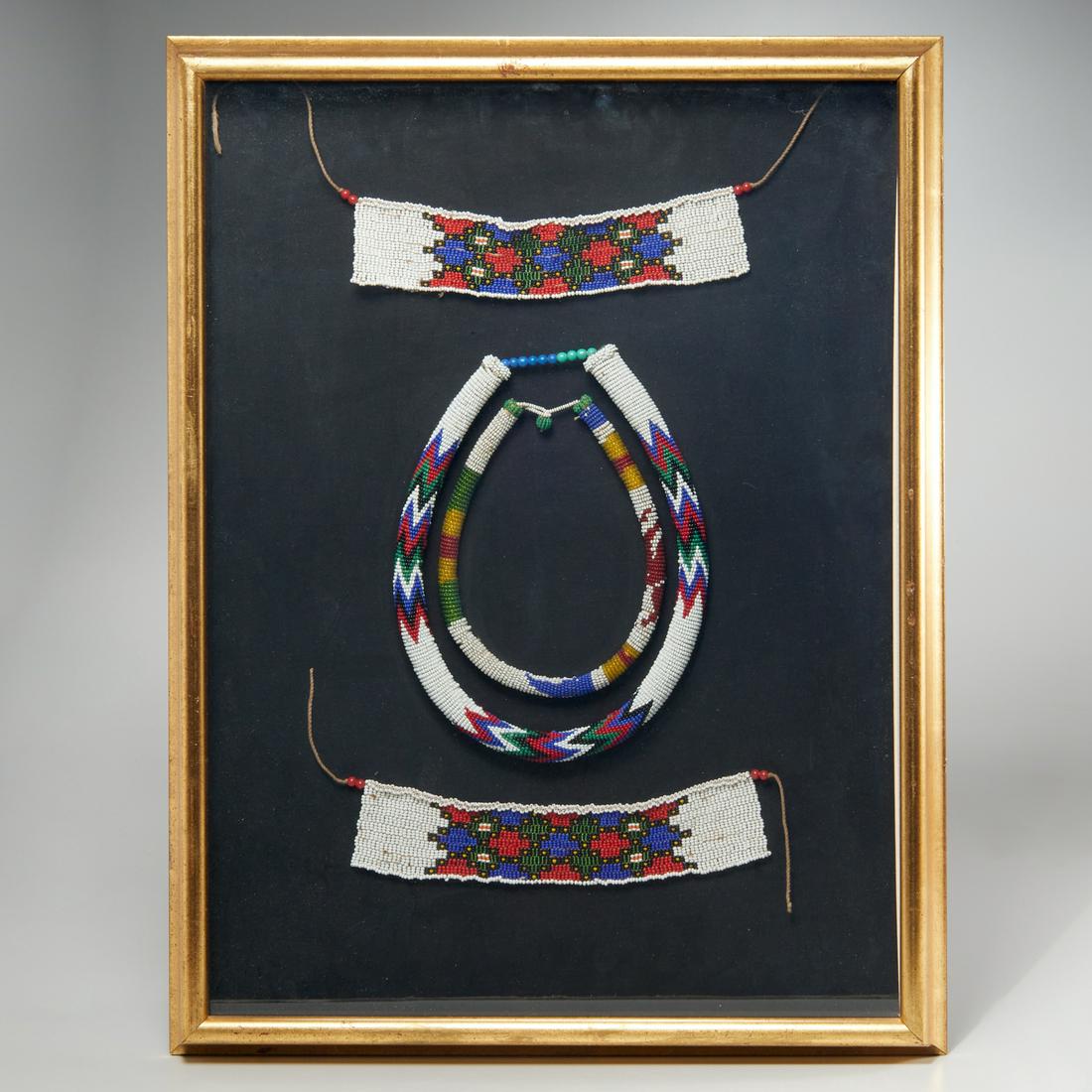 Zulu Peoples, shadowbox framed beadwork (1 of 6)