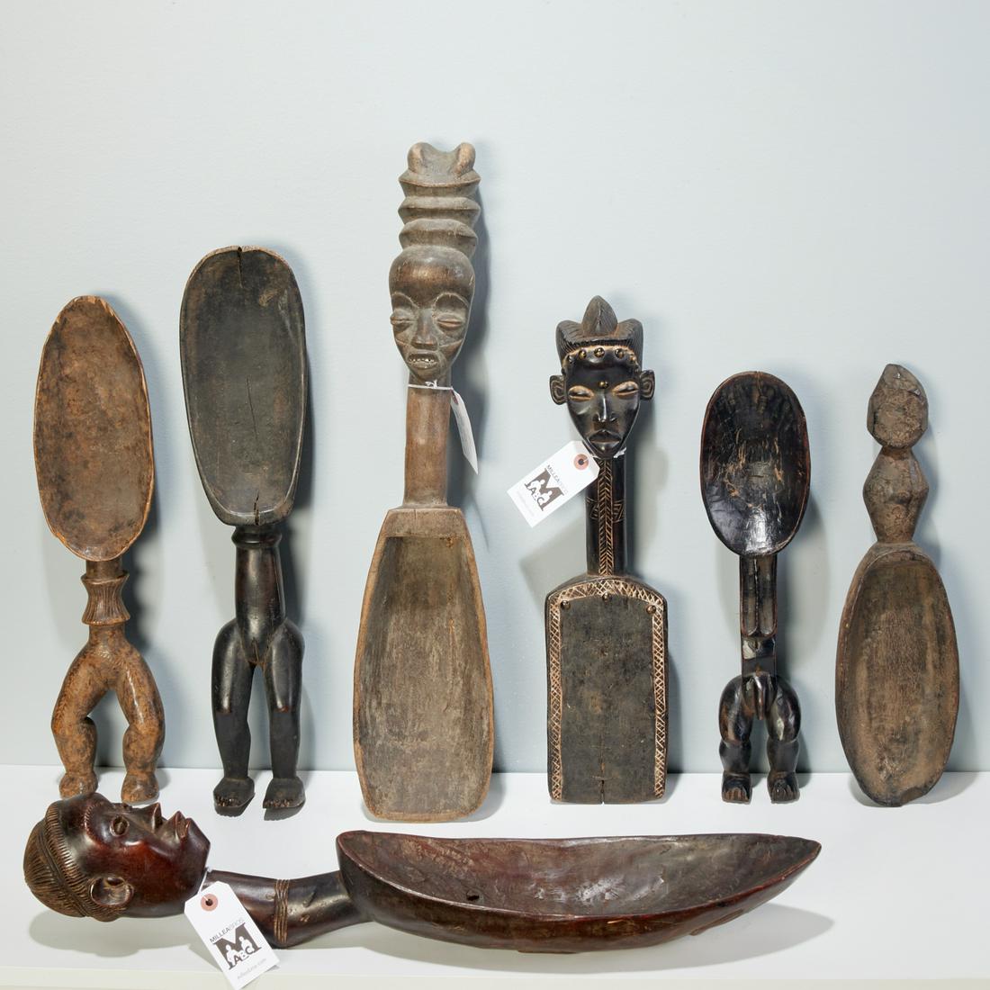 Group (7) large African granary spoons (1 of 5)