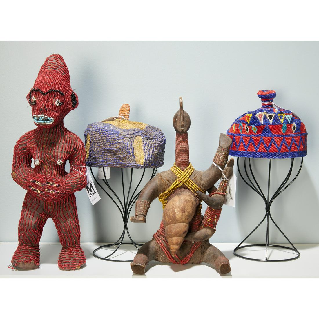 West-Central African beaded figures and hats (1 of 10)