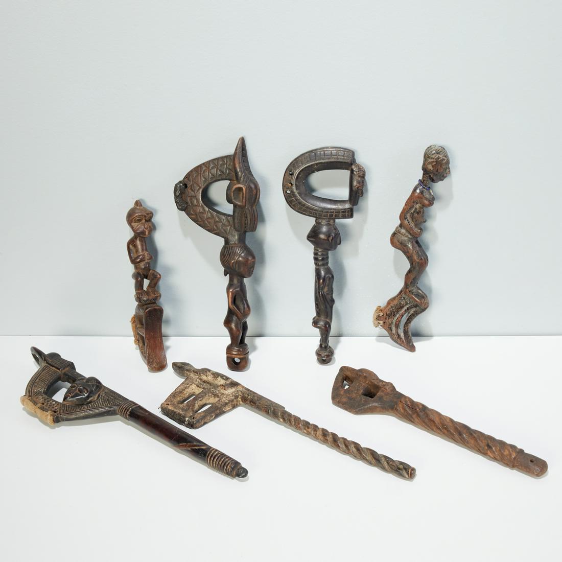 Group (7) African gong mallets (1 of 4)