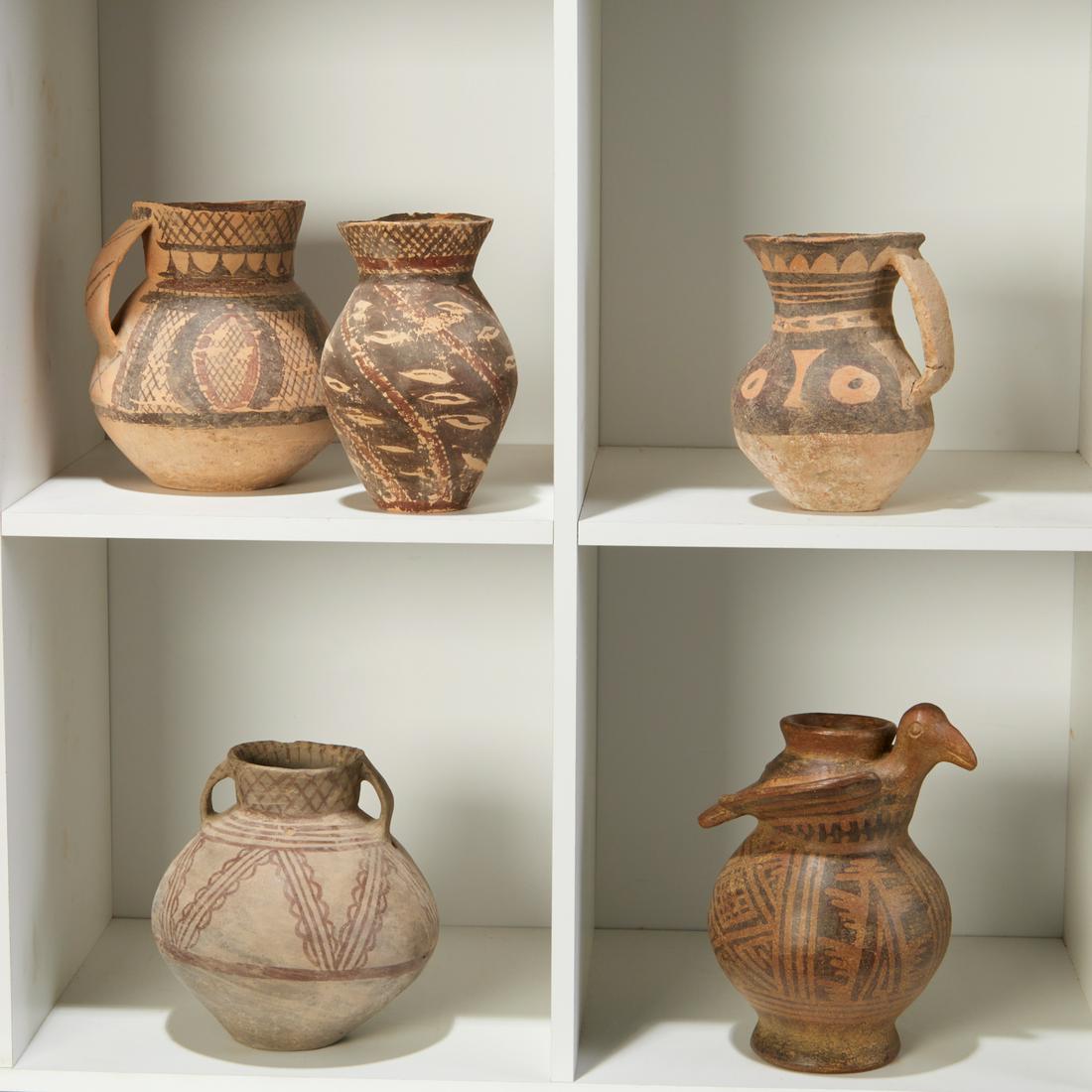 Group (5) Chinese Neolithic style pottery vessels (1 of 5)