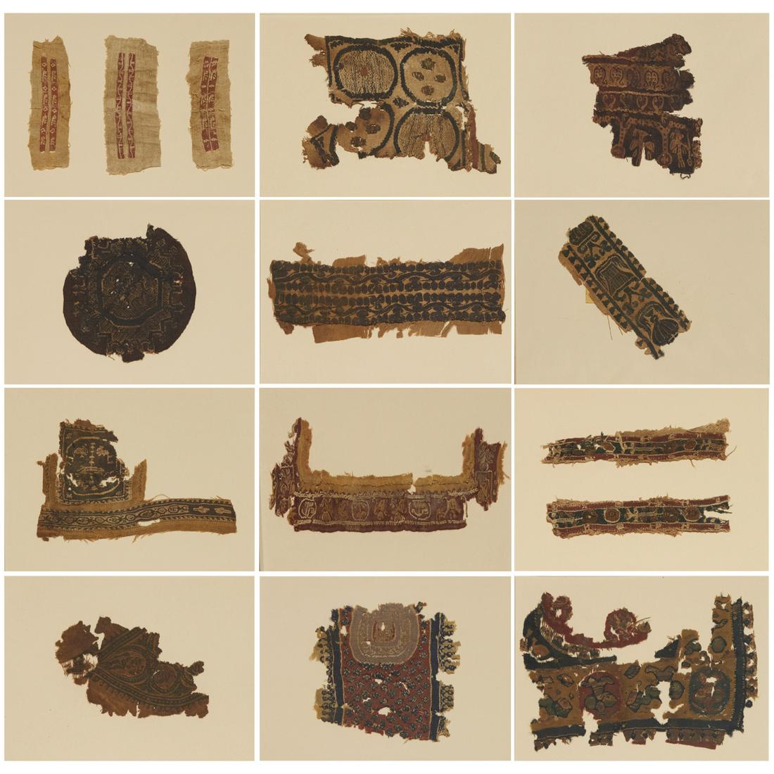 Group (15) Coptic textile fragments (1 of 5)