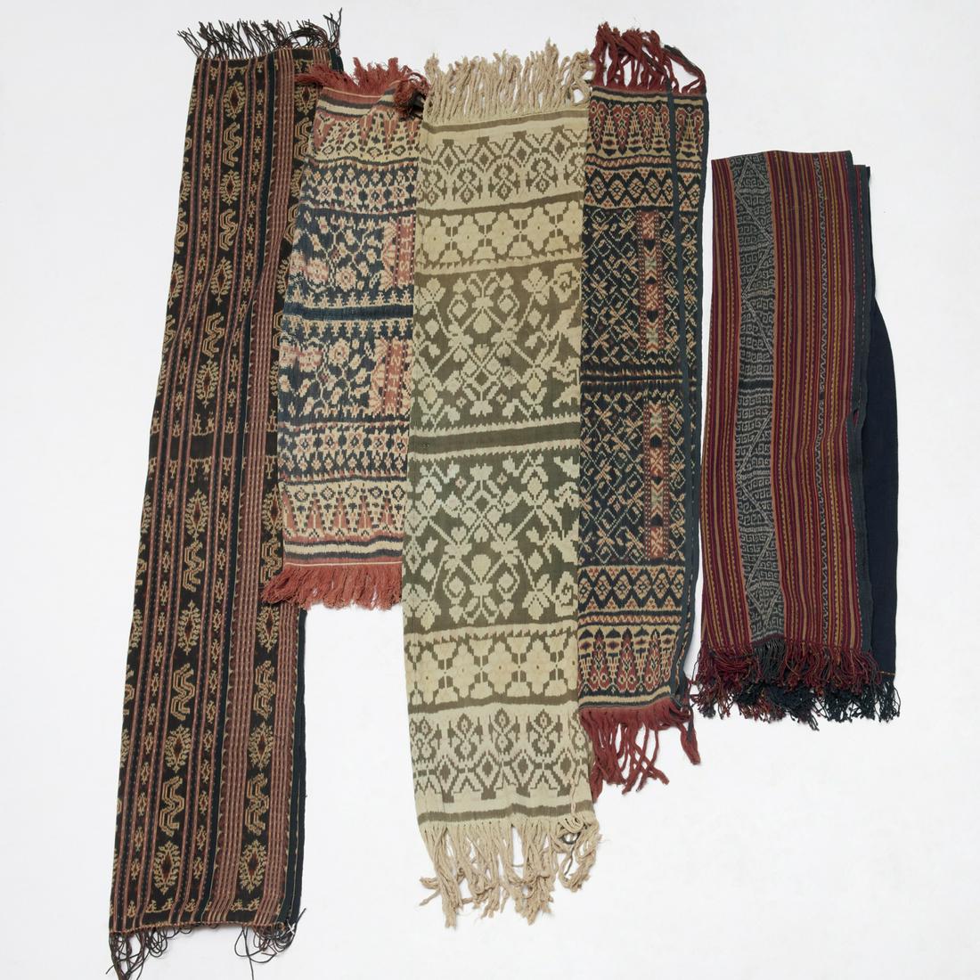 Group (5) vintage Southeast Asian Ikat textiles (1 of 5)