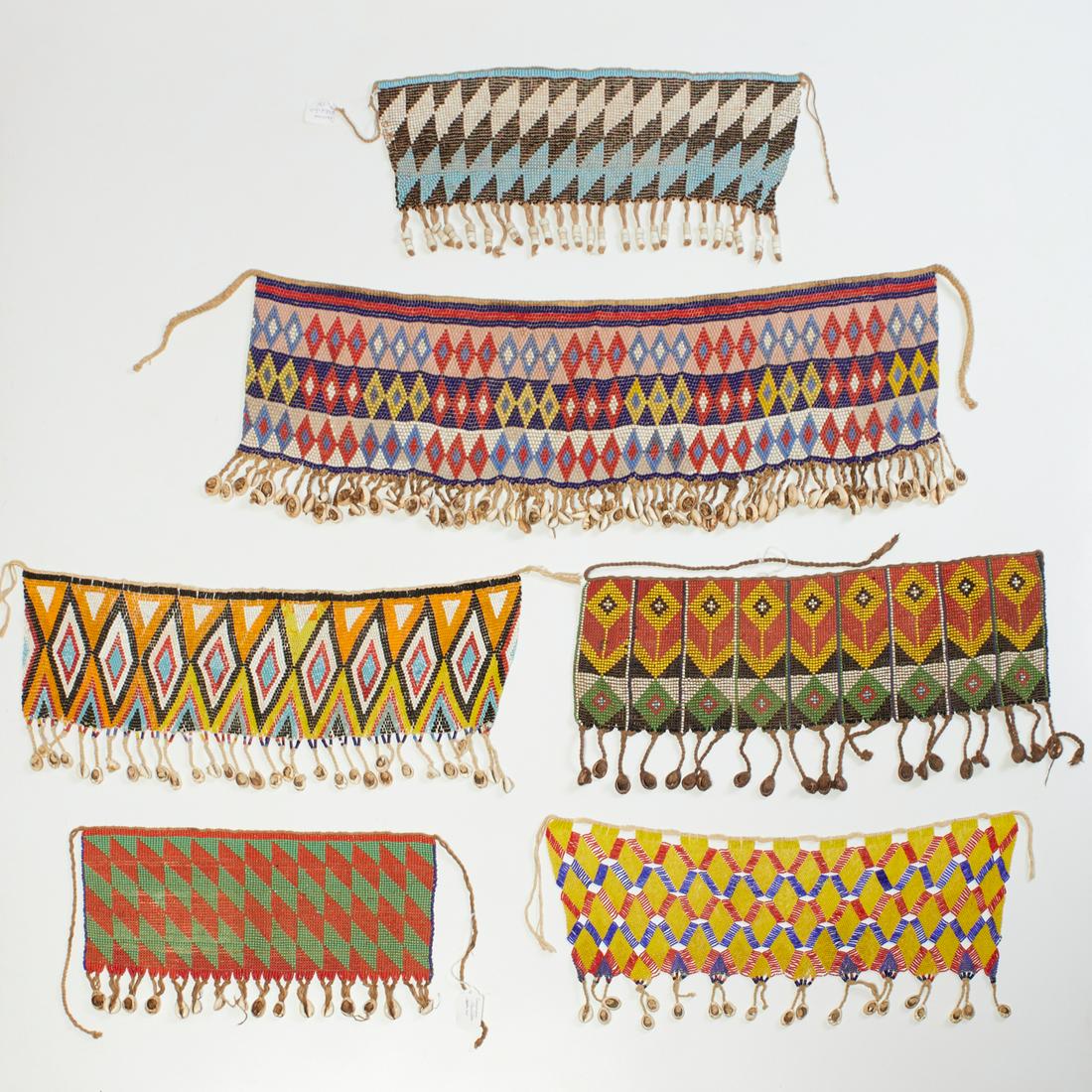(6) Vintage African cache-sexe, beaded loincloths (1 of 5)