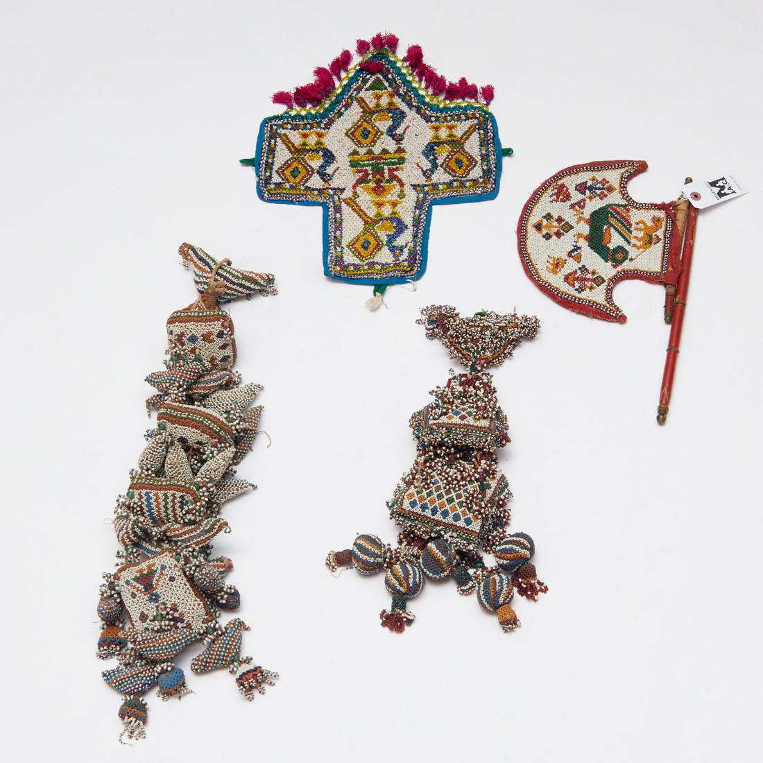 Group (4) Indian beaded decorative objects (1 of 5)