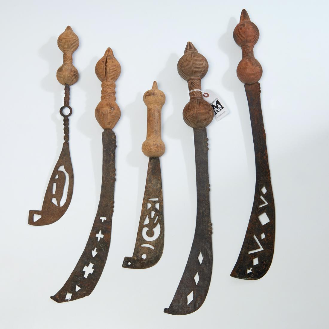 Group (5) Ashanti ceremonial swords (1 of 5)