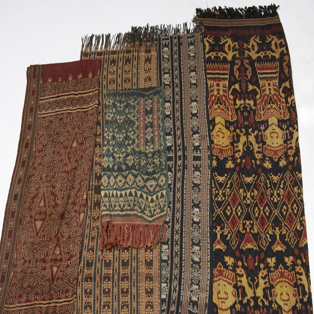 Group (5) vintage Southeast Asian Ikat textiles (1 of 4)