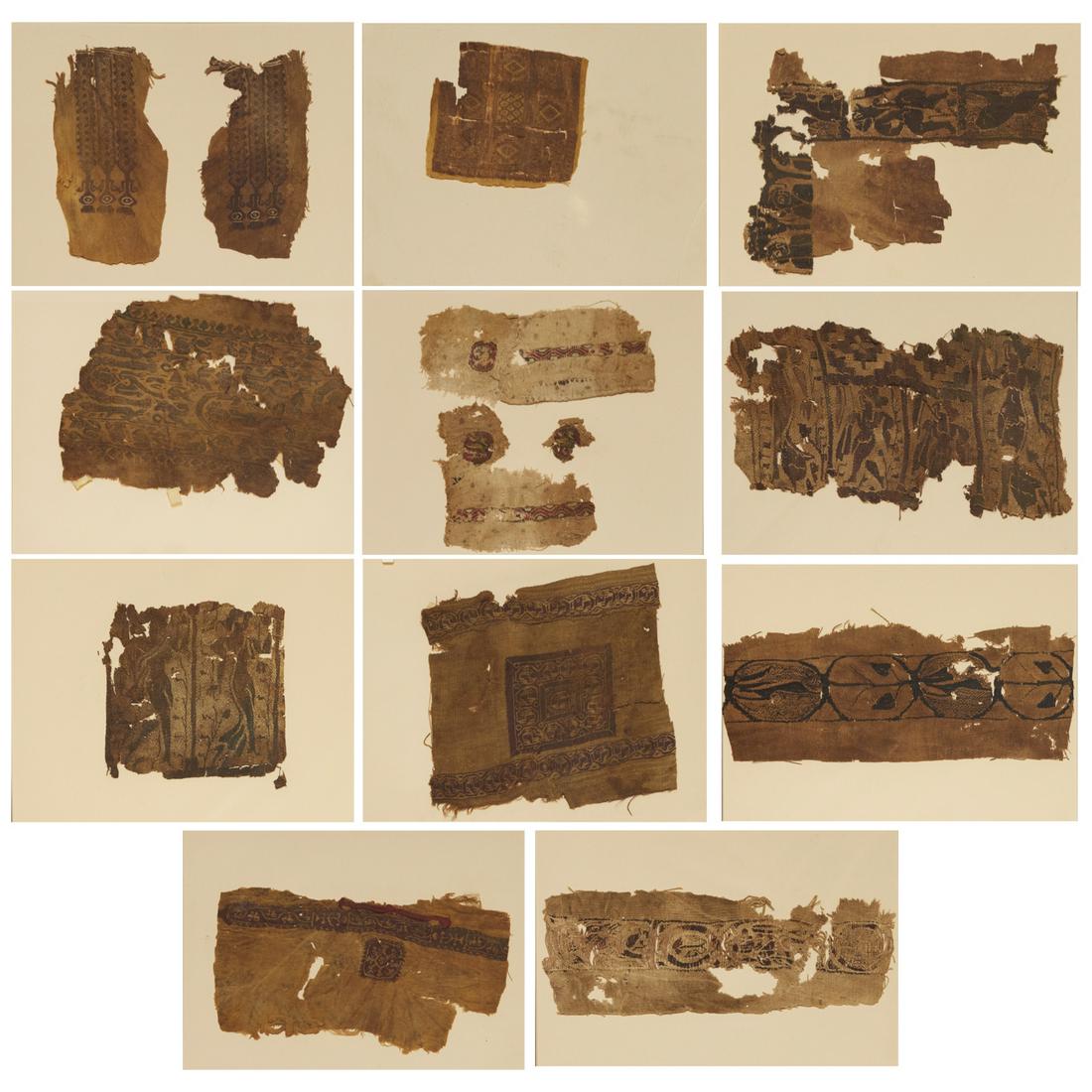 Group (13) early Coptic textile fragments (1 of 8)