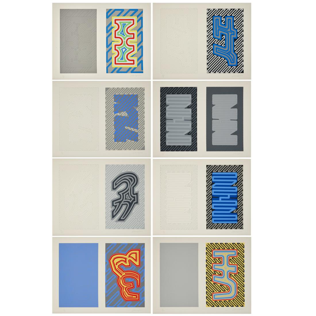 Chryssa, portfolio of (8) large serigraphs, 1980 (1 of 12)