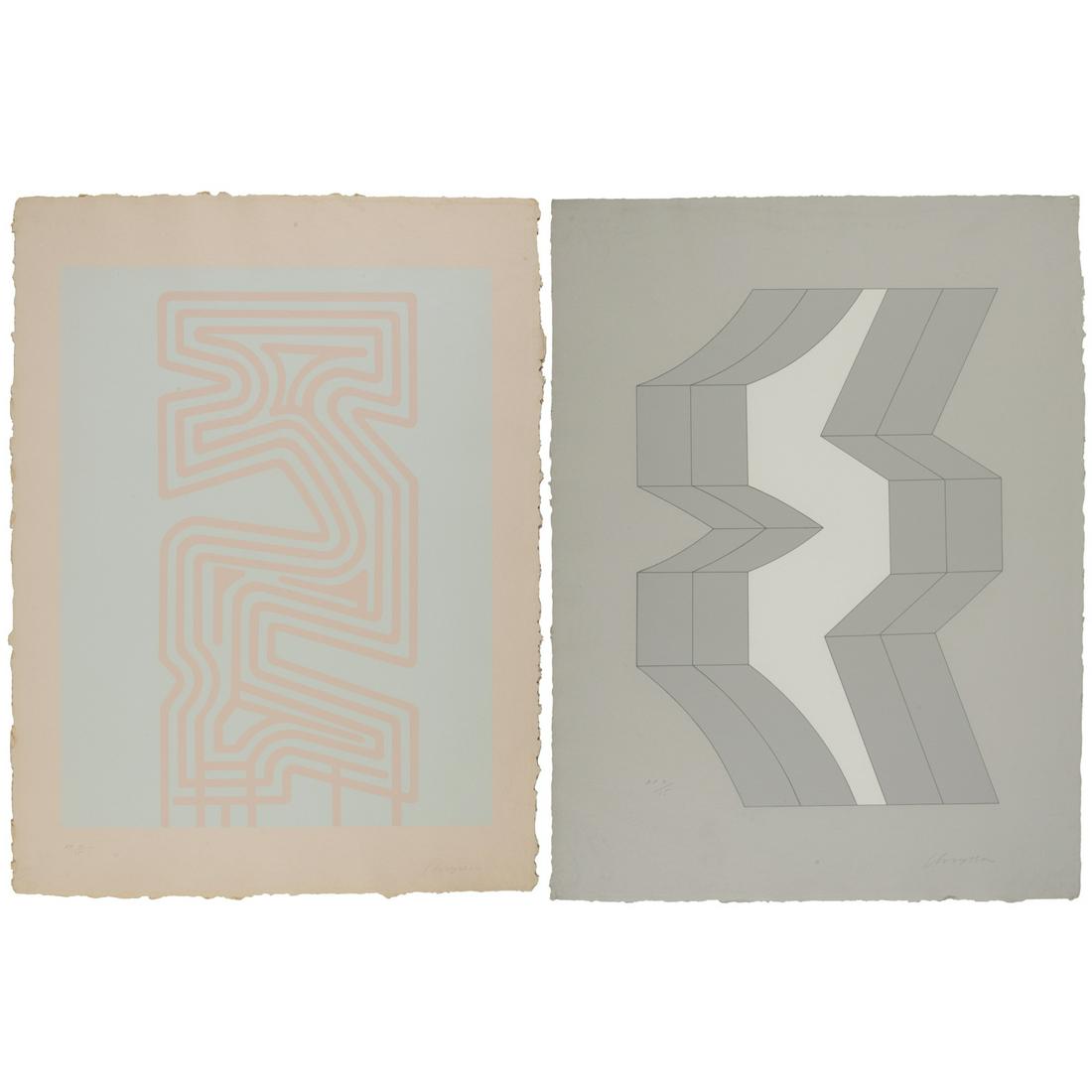 Chryssa, (2) screenprints on handmade paper, 1978 (1 of 9)