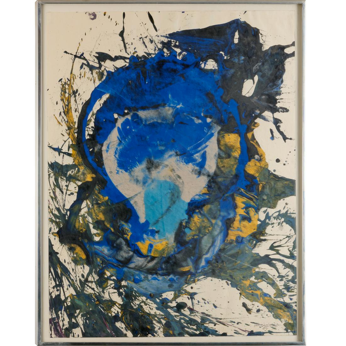 Yves Corbassiere, oil on paper, 1964 (1 of 6)