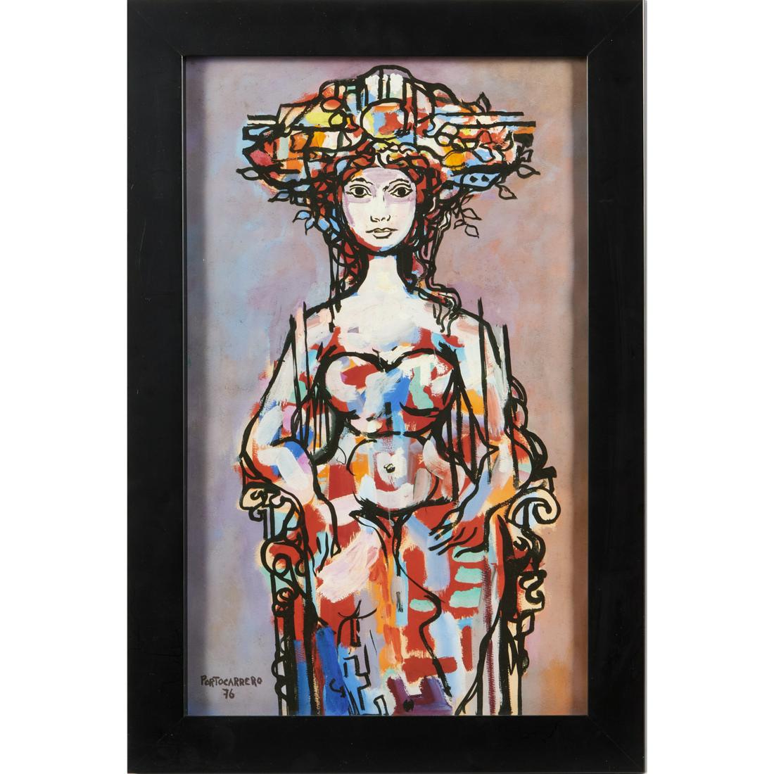 Rene Portocarrero, gouache on paper, 1976 (1 of 6)