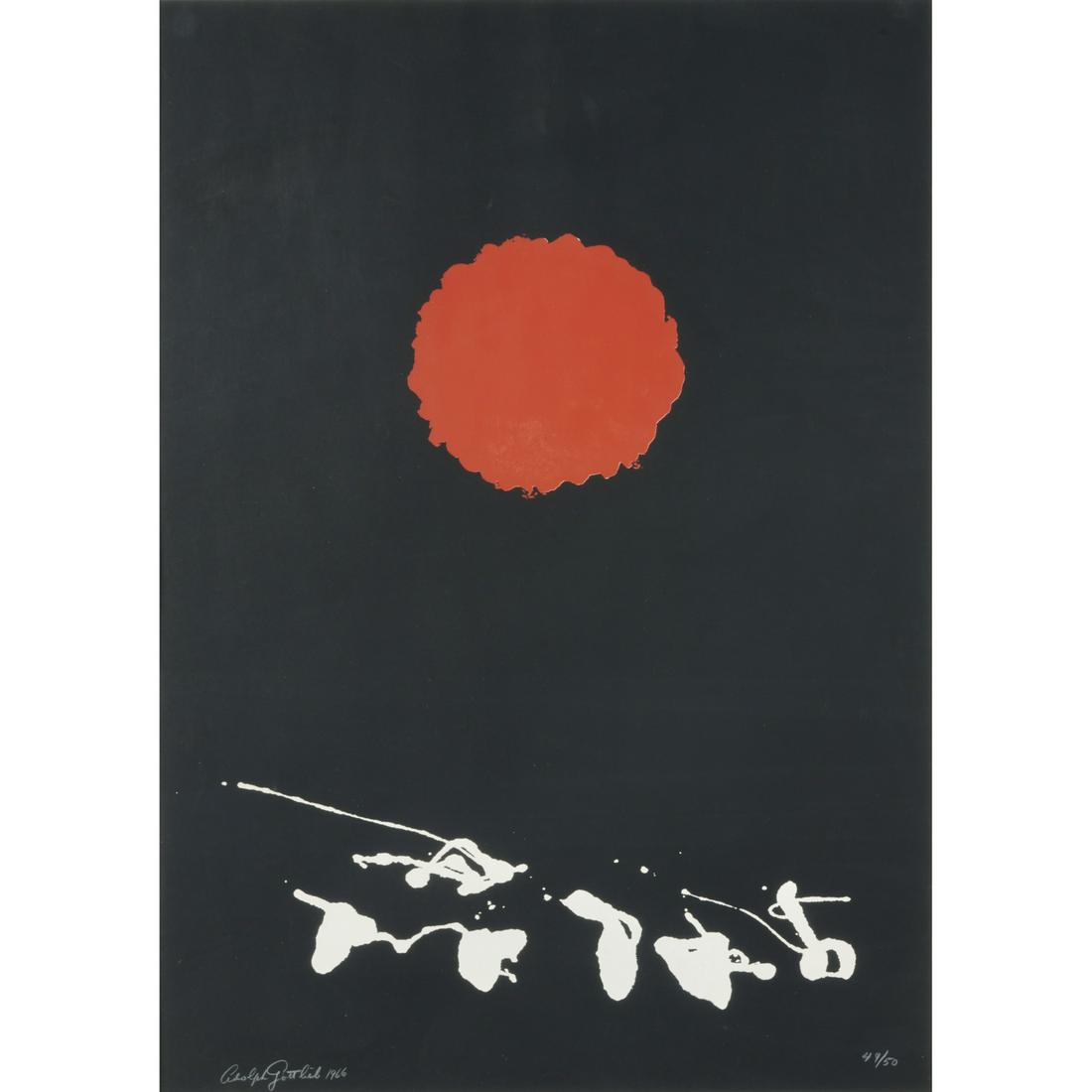 Adolph Gottlieb, two-color lithograph, 1966 (1 of 7)