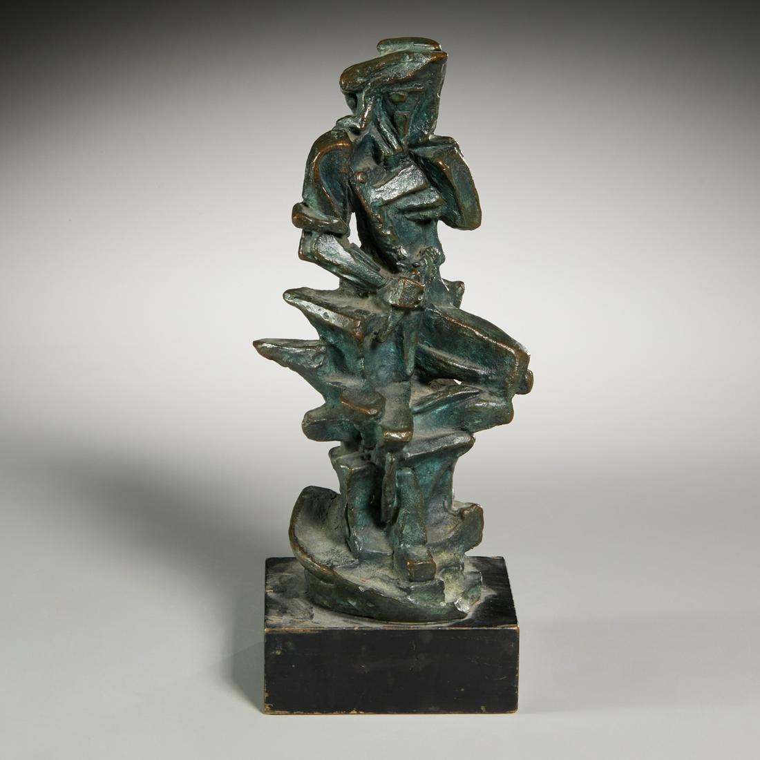 George Koras, blue patinated bronze sculpture (1 of 5)