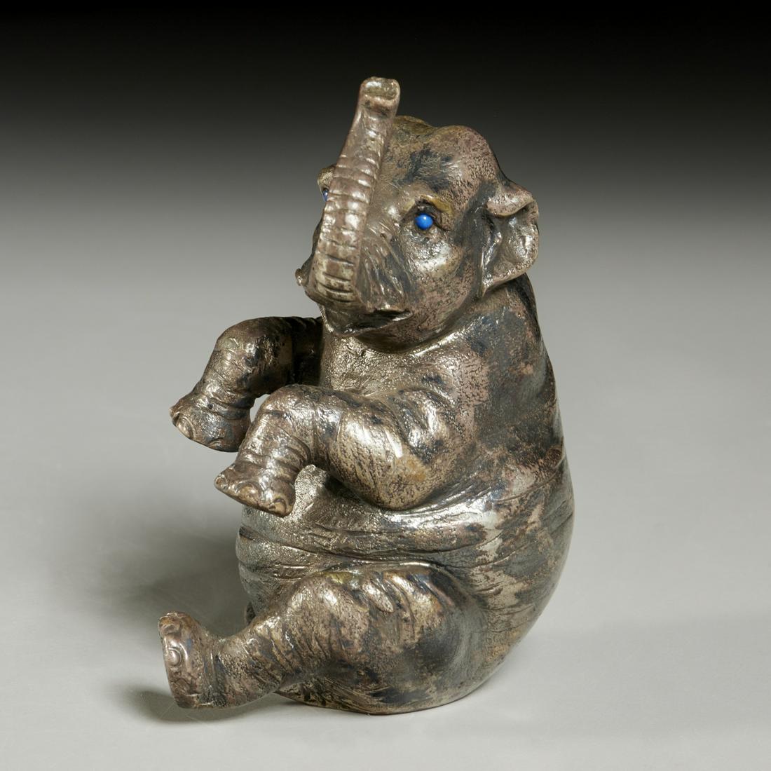 Buccellati .800 silver model of an elephant (1 of 6)