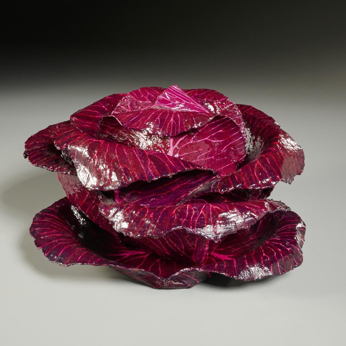 Large Papier Mache model of a red cabbage (1 of 5)