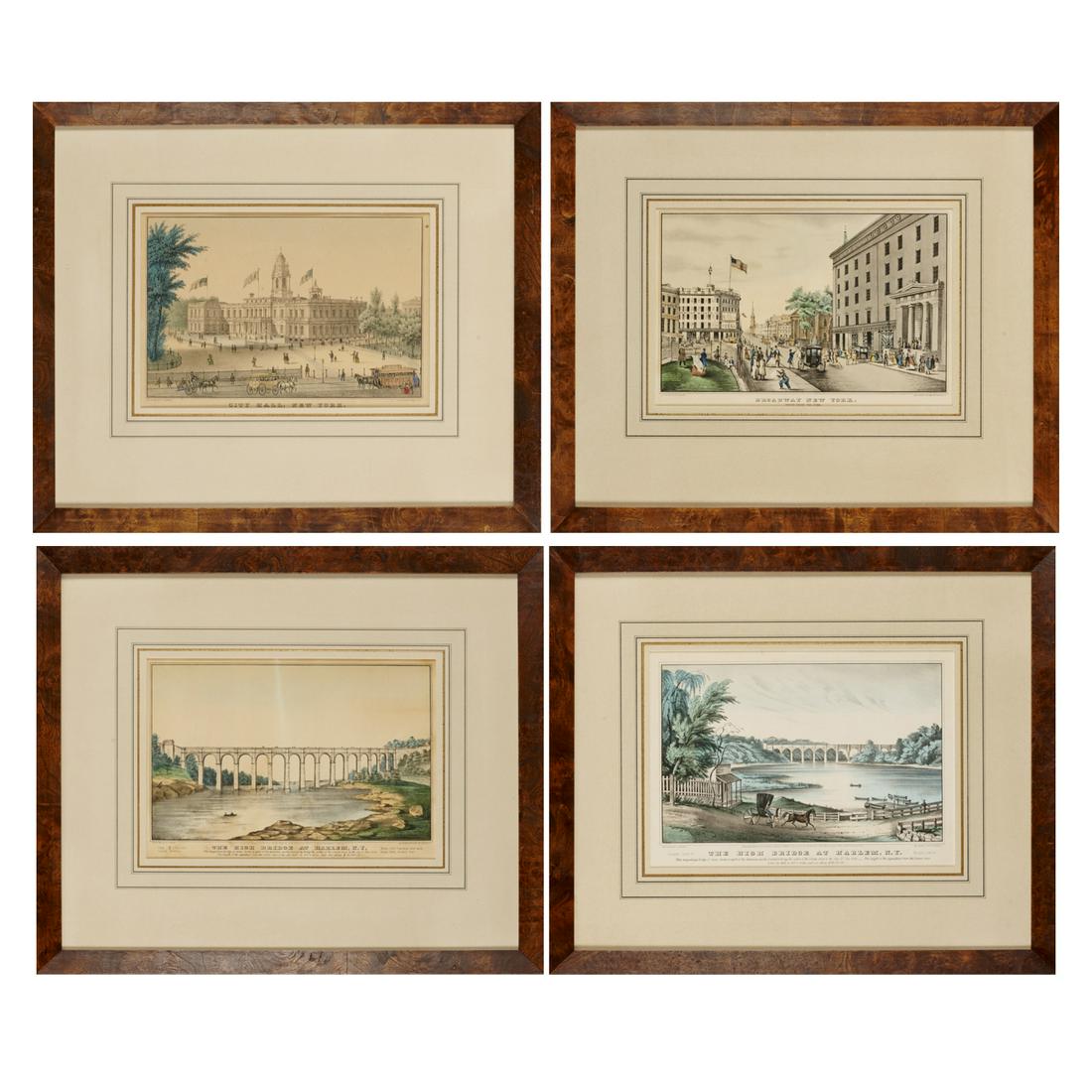 N. Currier, (4) hand-colored lithographs, 1849-52 (1 of 12)