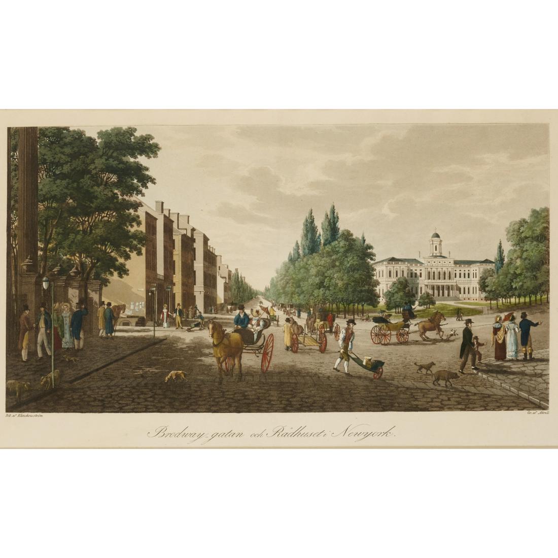 Klinckowstrom, NYC aquatint engraving, 1824 (1 of 6)
