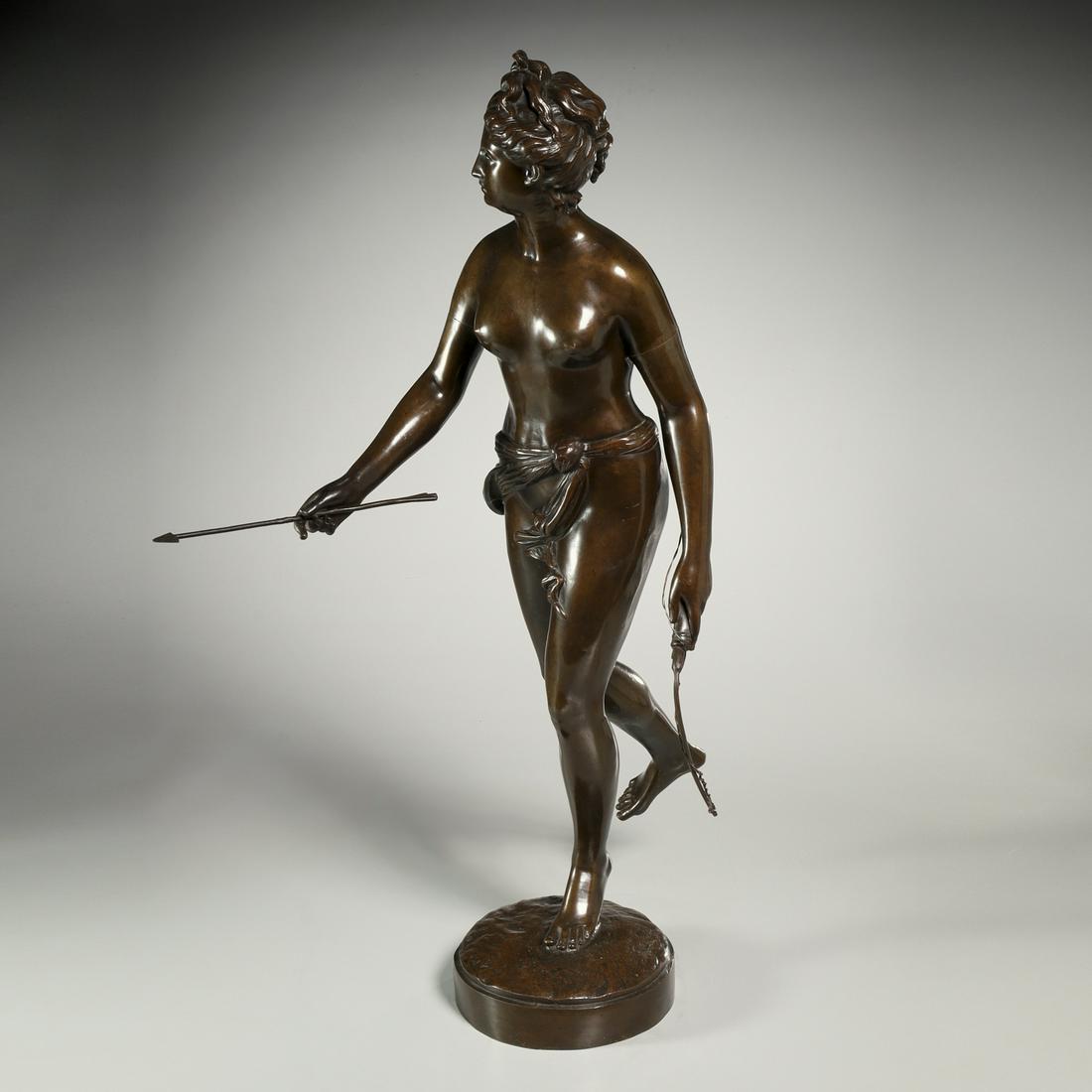 Houdon (after), large patinated bronze (1 of 6)