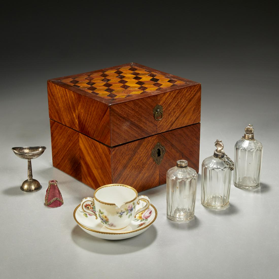 French medicine box w/ Sevres cup/ saucer, c. 1774 (1 of 11)