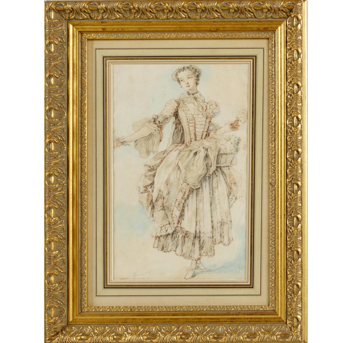 Francois Boucher (after), chalk study, ex Sothebys (1 of 7)