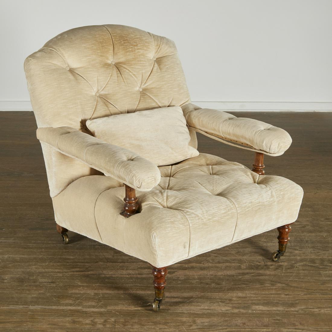 Antique Howard & Sons (attrib.) lounge chair (1 of 10)