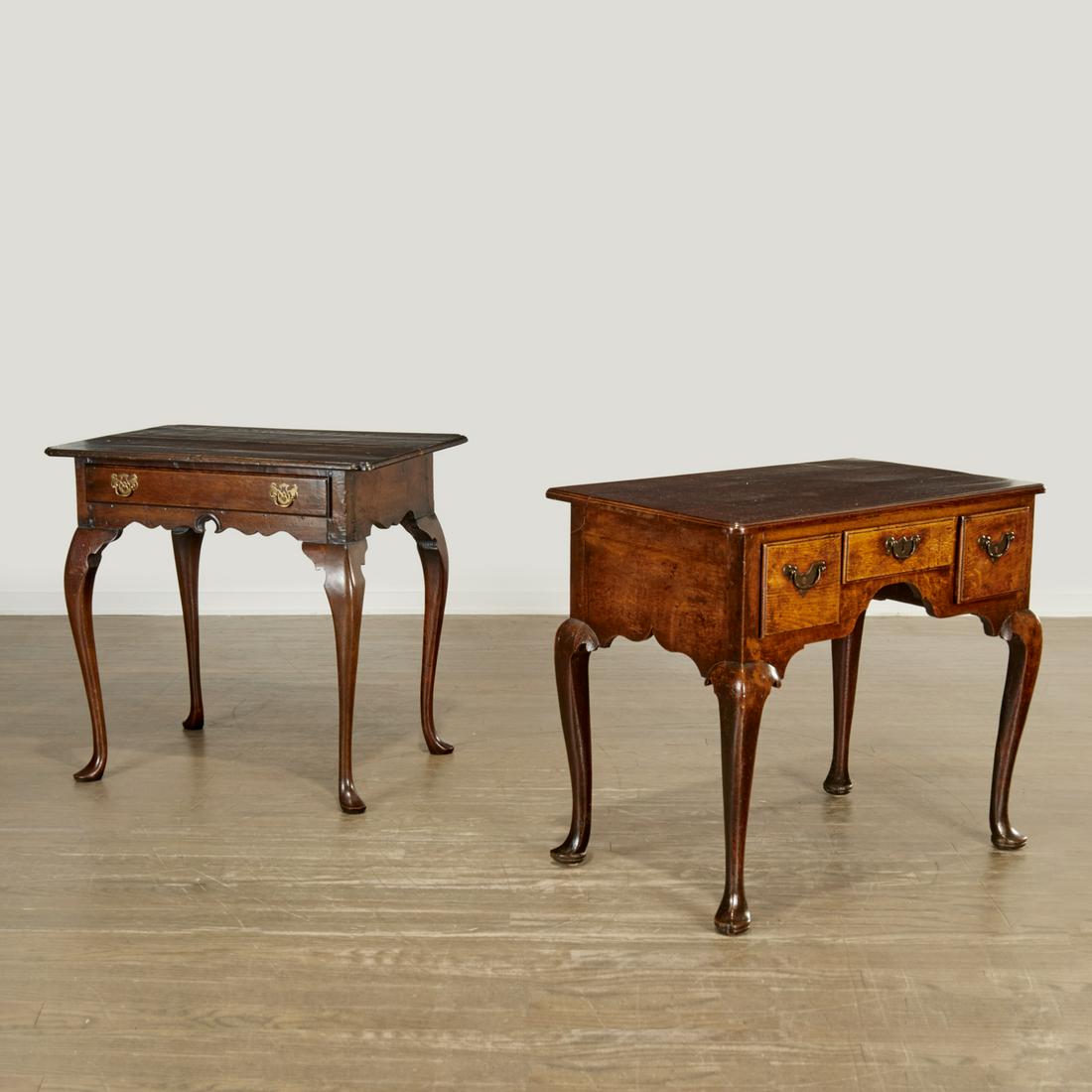 (2) English provincial carved oak dressing tables (1 of 9)