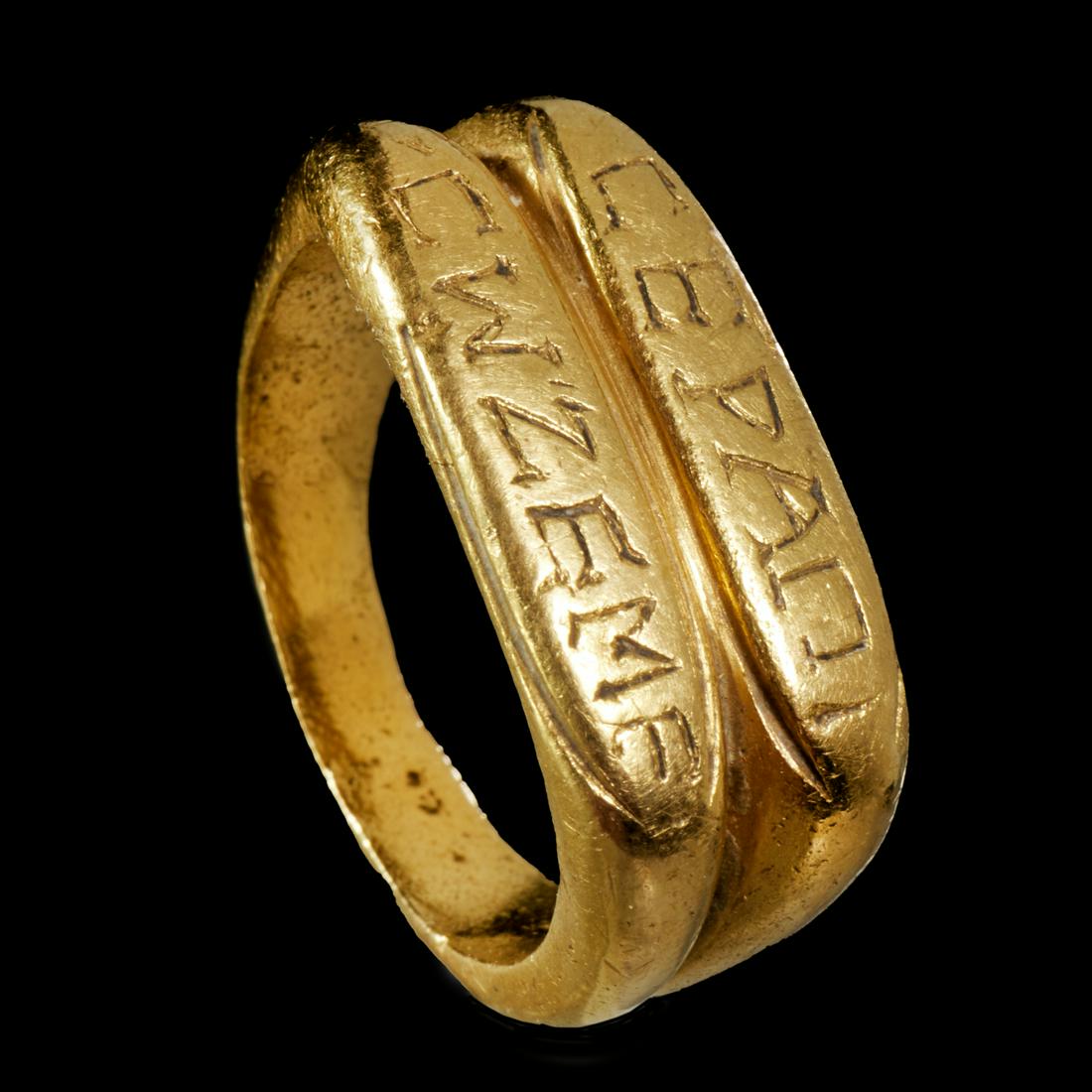 Ancient Roman style double gold ring (1 of 5)