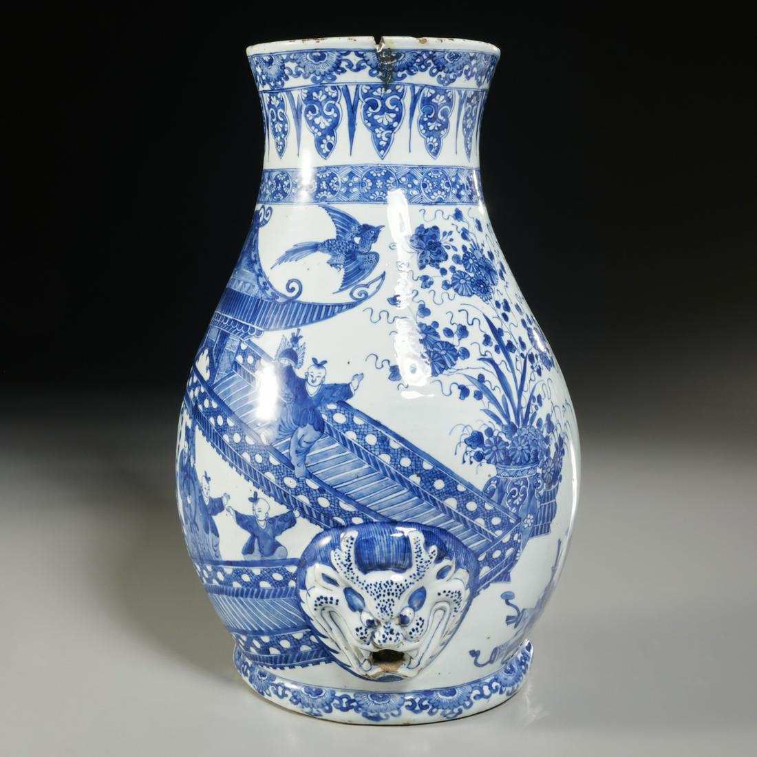 Chinese blue & white wall cistern, ex Christie's (1 of 8)