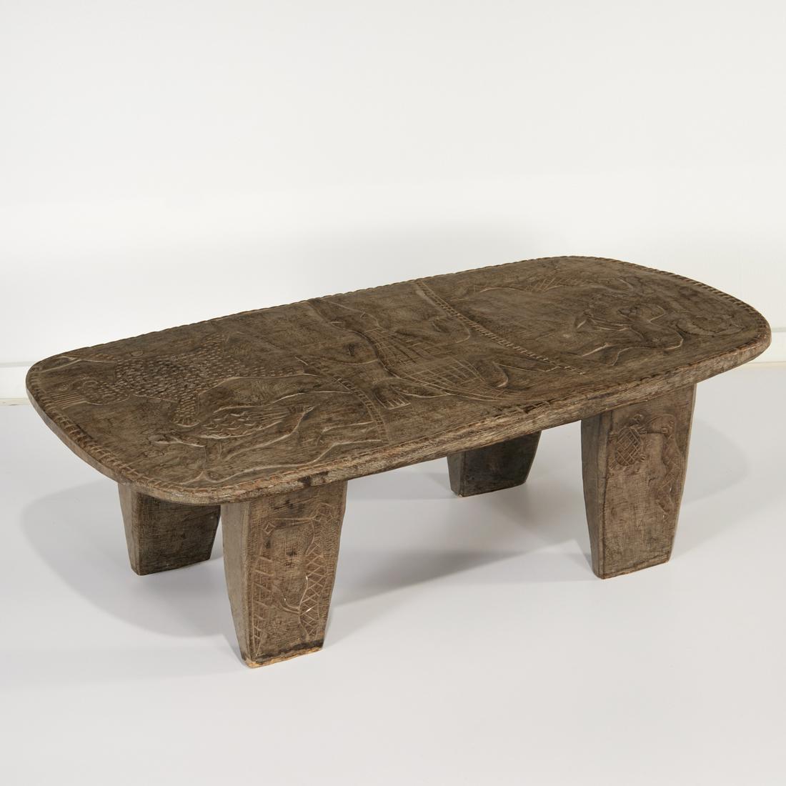 Senufo Peoples, large carved wood stool (1 of 8)