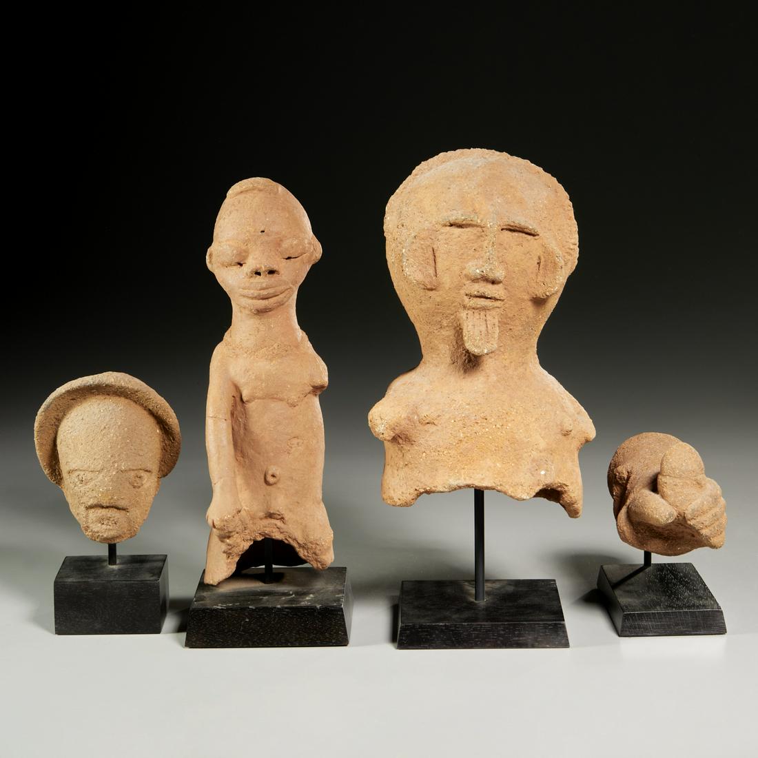 Nok Culture, (4) terracotta figures (1 of 8)