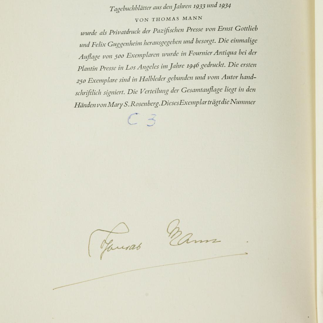 Thomas Mann, pair of signed, limited editions (1 of 6)