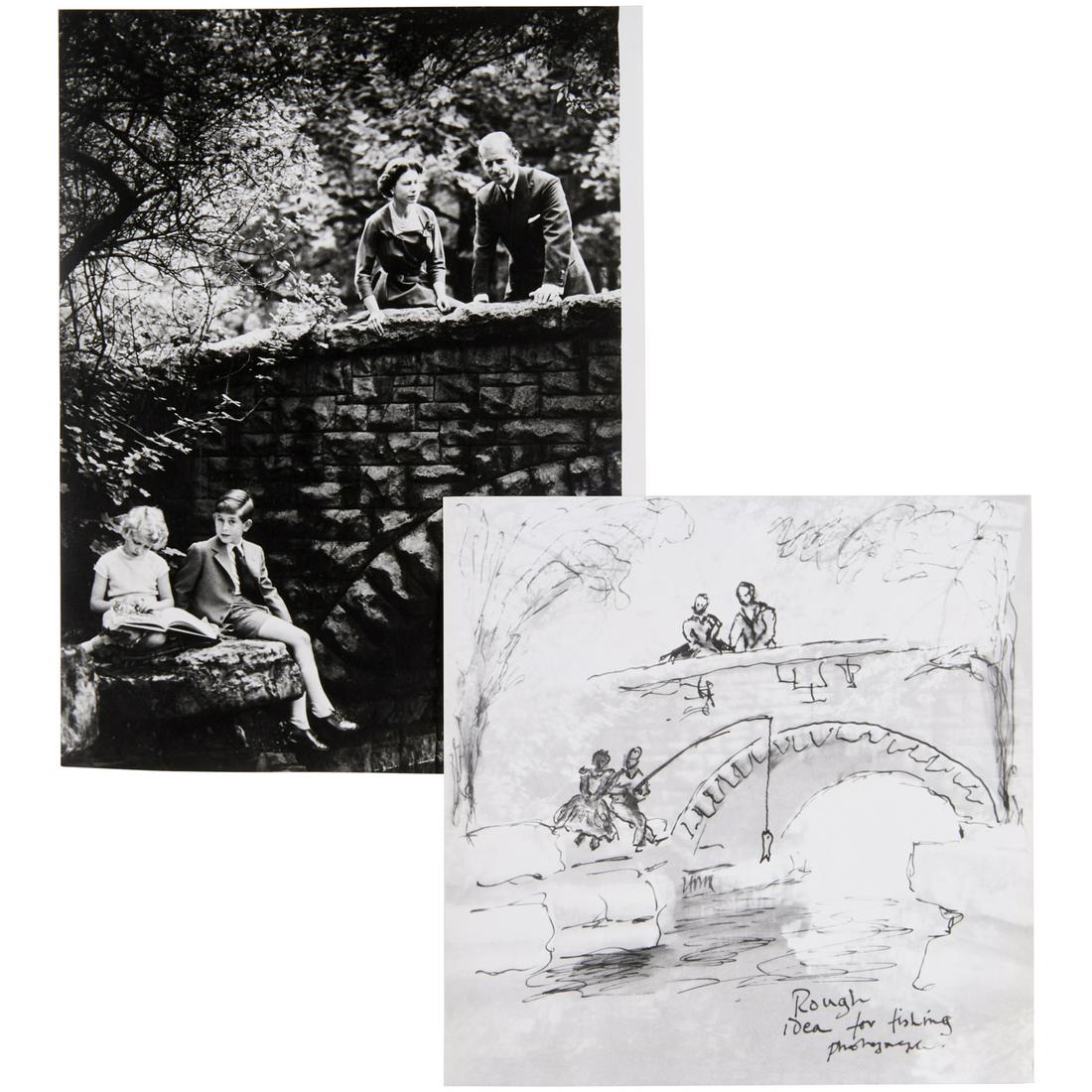 Lord Snowdon, Royal Portrait & sketch mockup, 1957 (1 of 12)