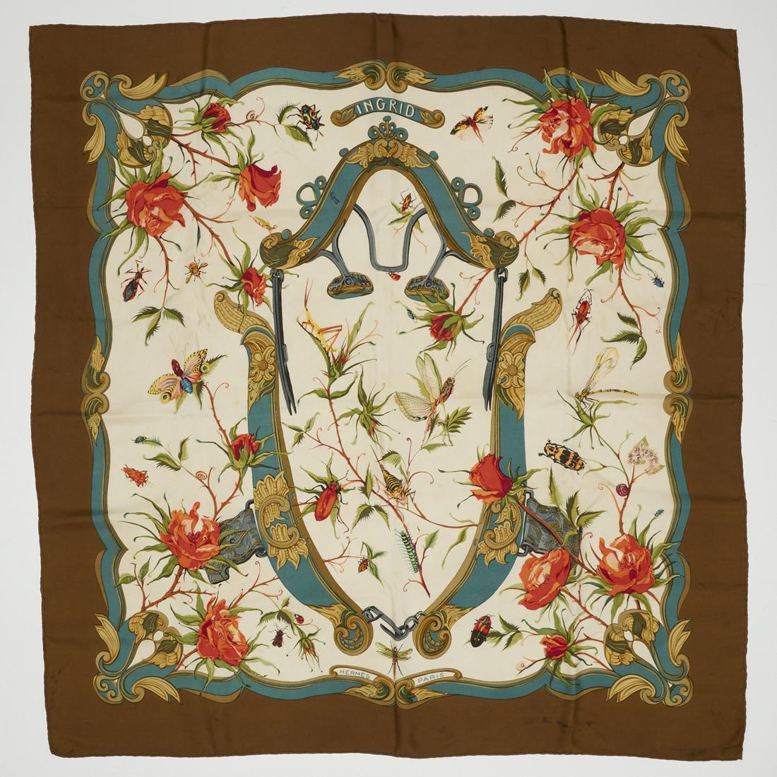 Hermes "Ingrid" 90 cm silk scarf (1 of 5)